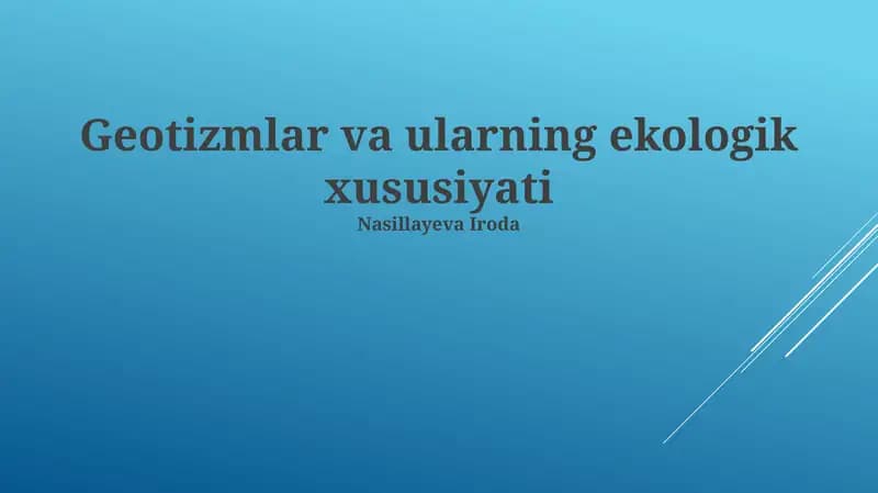 Geoekologiya
