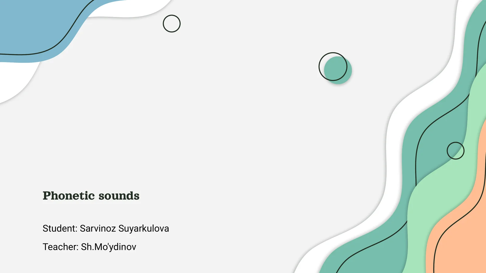Phonetic sounds