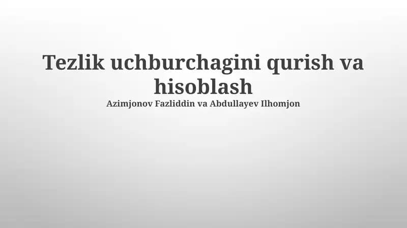 O'tkir burchakli uchburchaklar