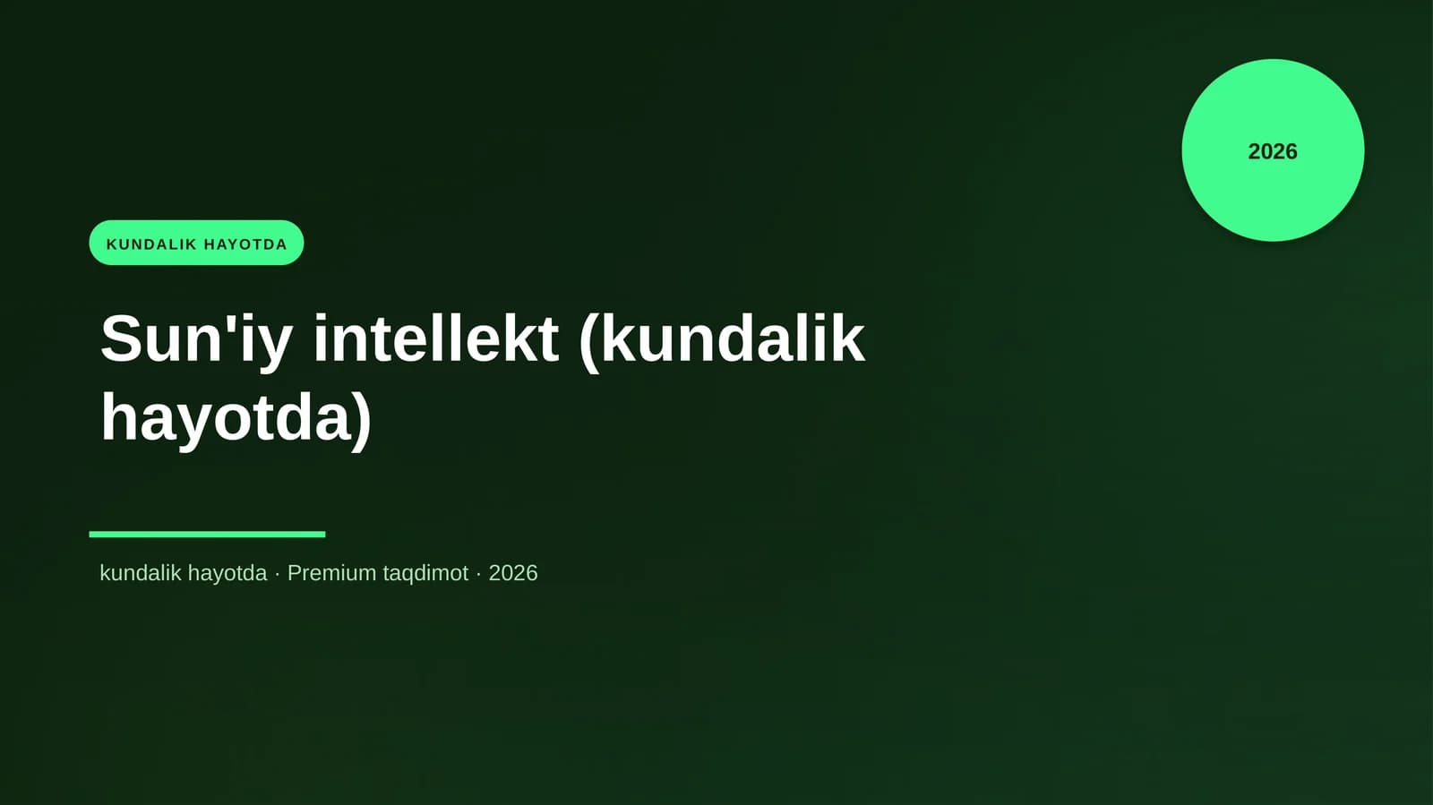 Sun'iy intellekt (kundalik hayotda)