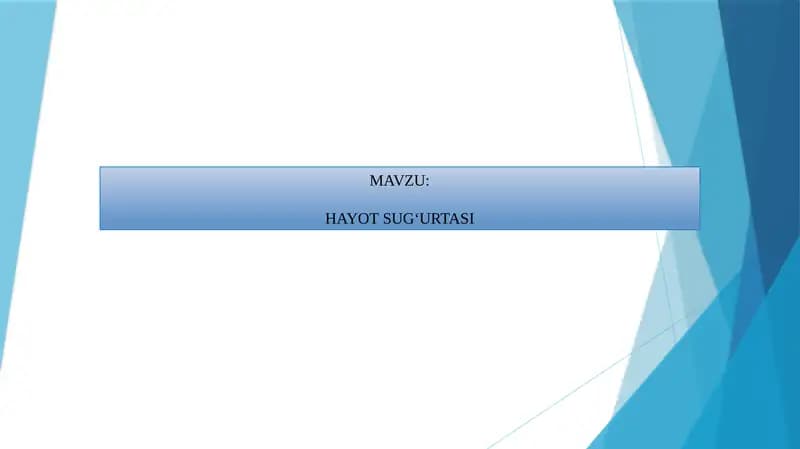 HAYOT SUG‘URTASI