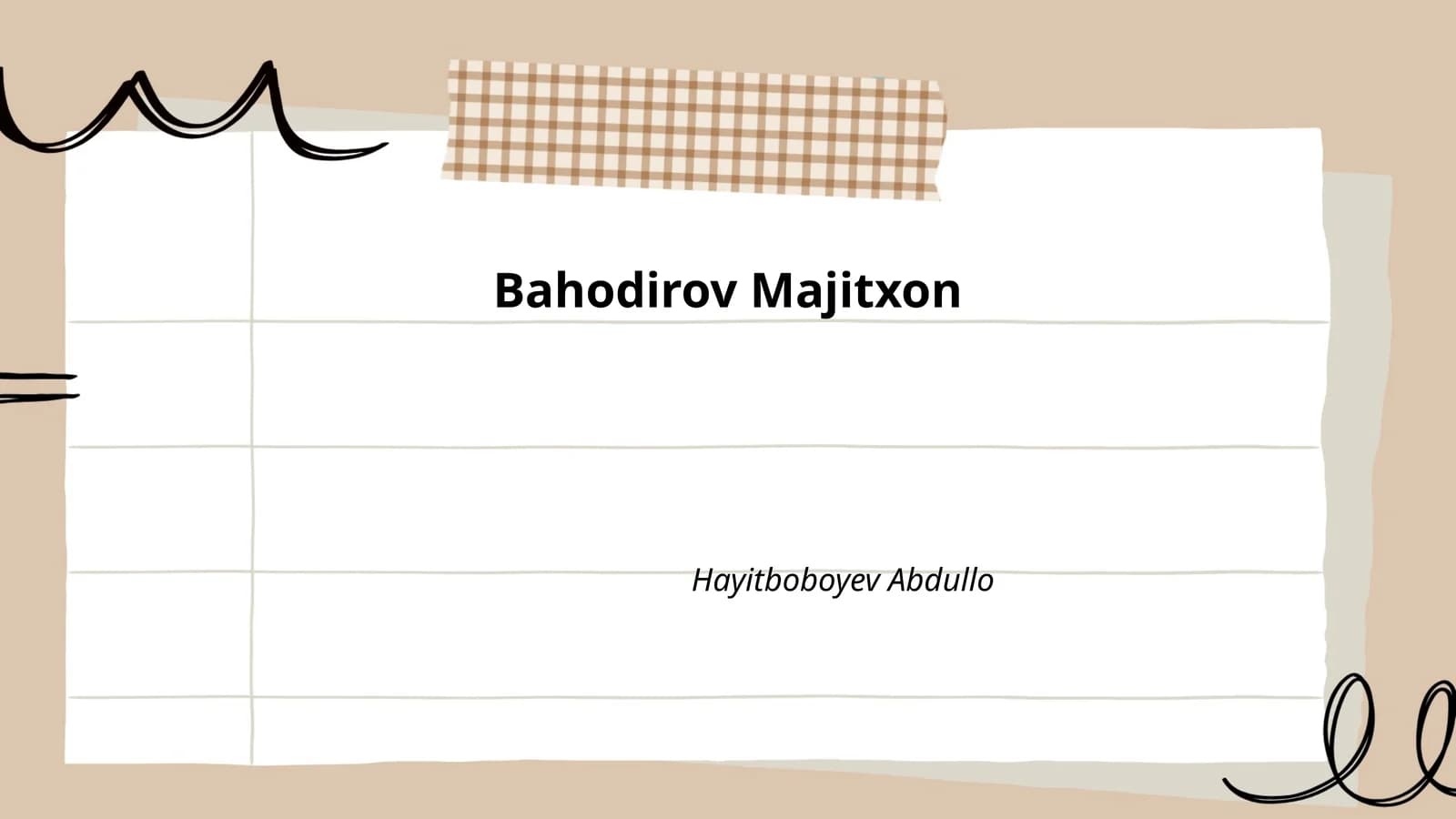 Bahodirov Majitxonning tarjimai holi