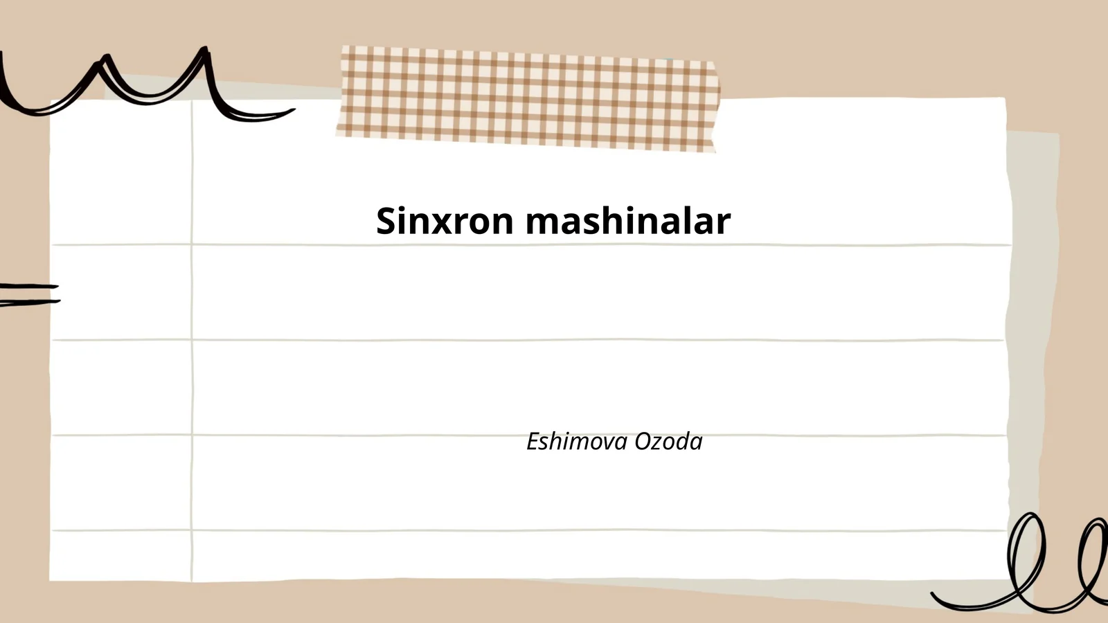 Sinxron mashinalar