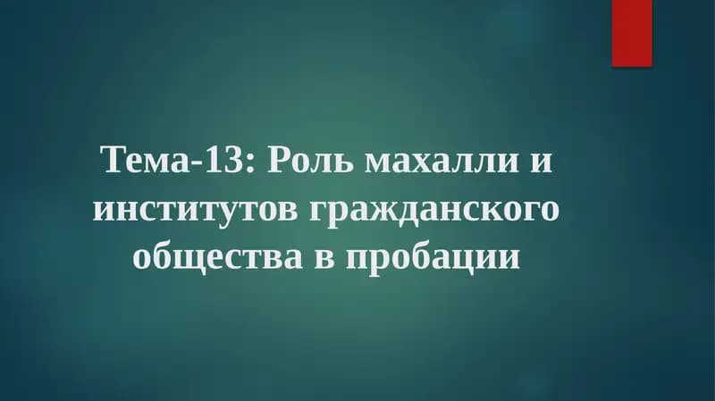Система «Махаллинскойсемерки»