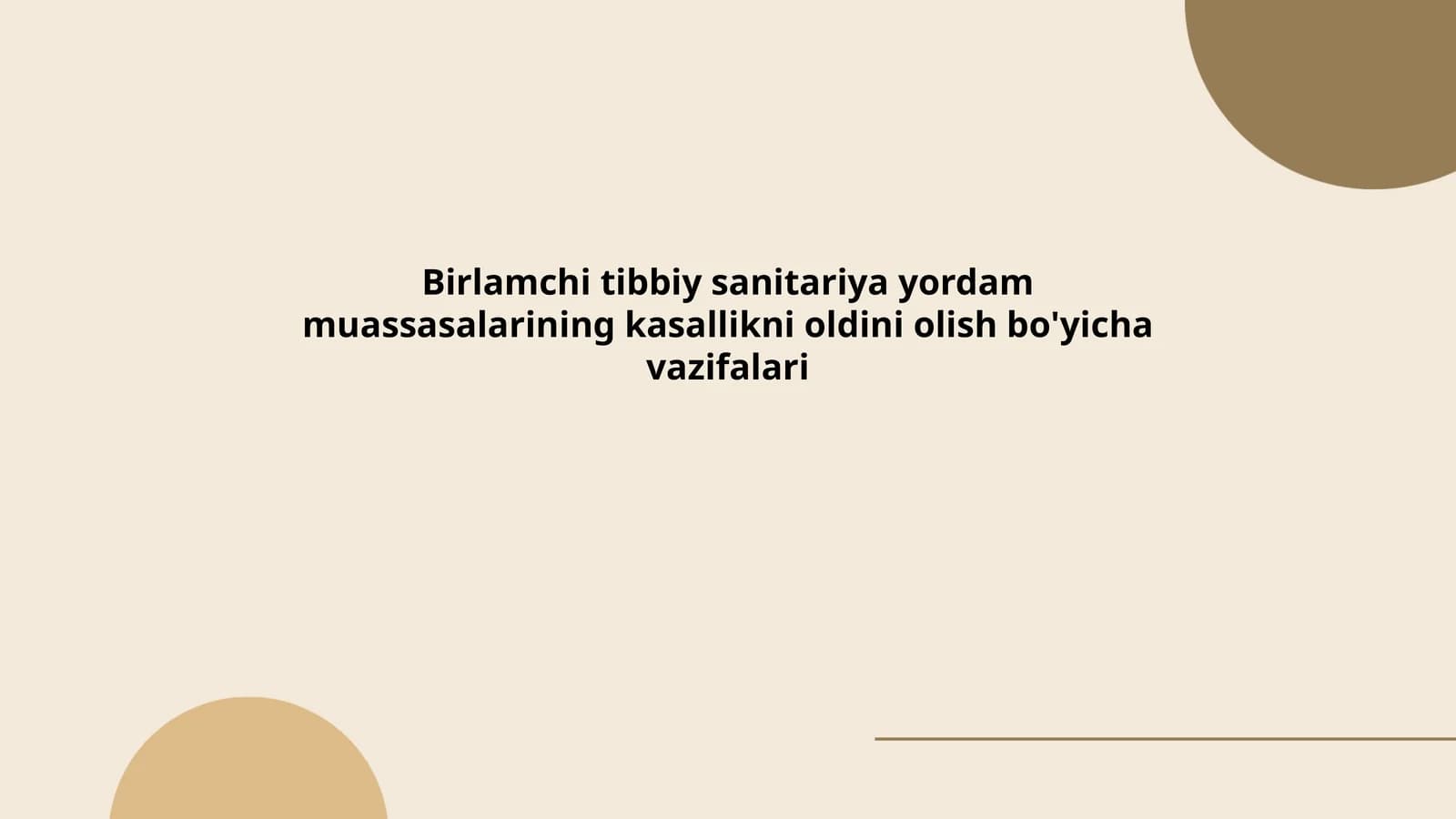 Profilaktika dasturlarini ishlab chiqish