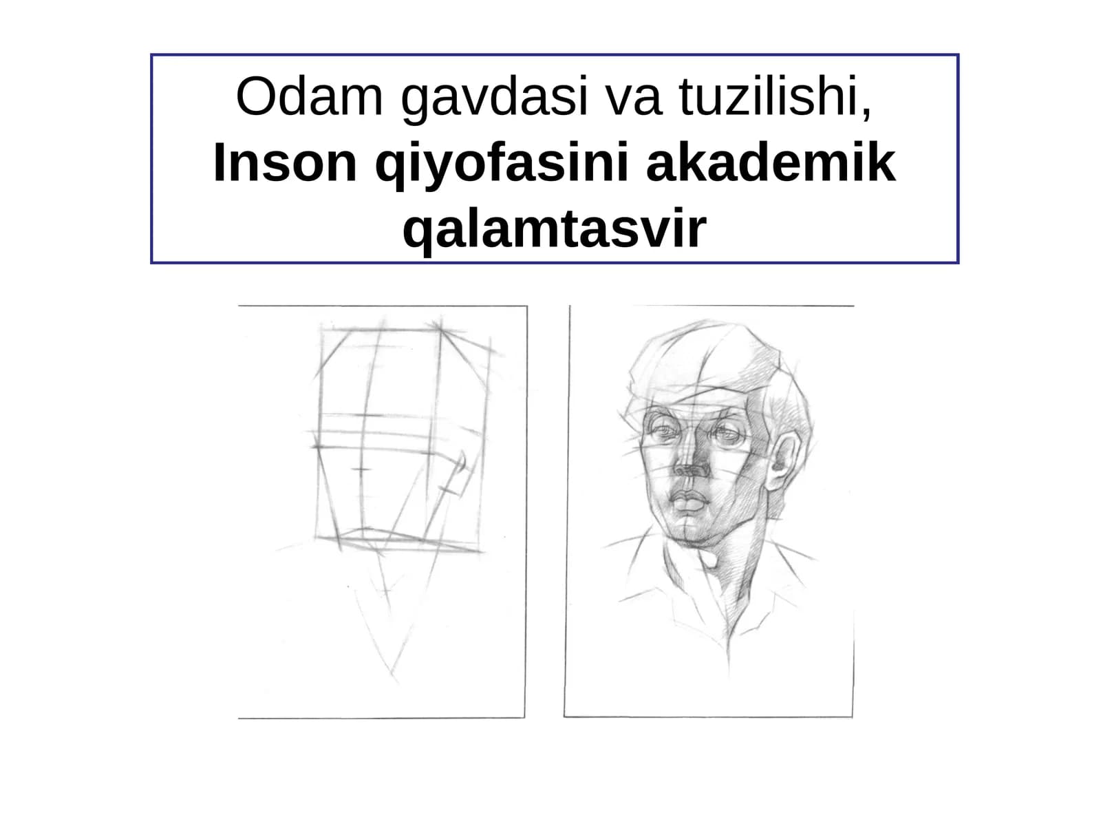 Odam gavdasi va tuzilishi, Inson qiyofasini akademik qalamtasvir.ppt