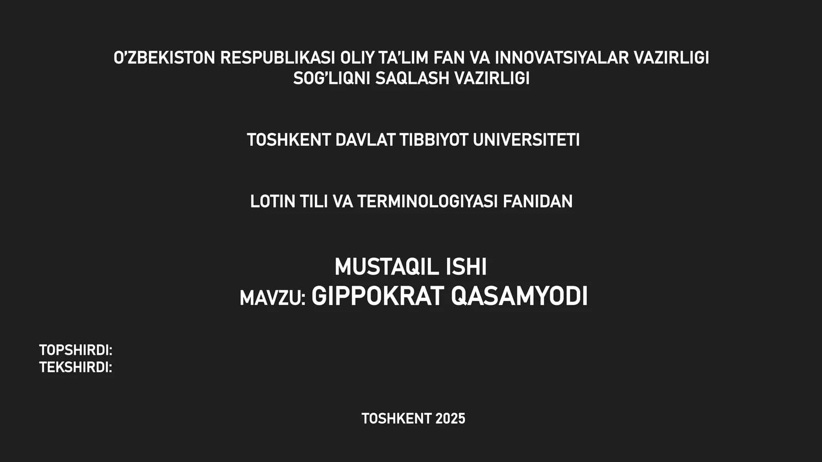 Gippokrat qasamyodi