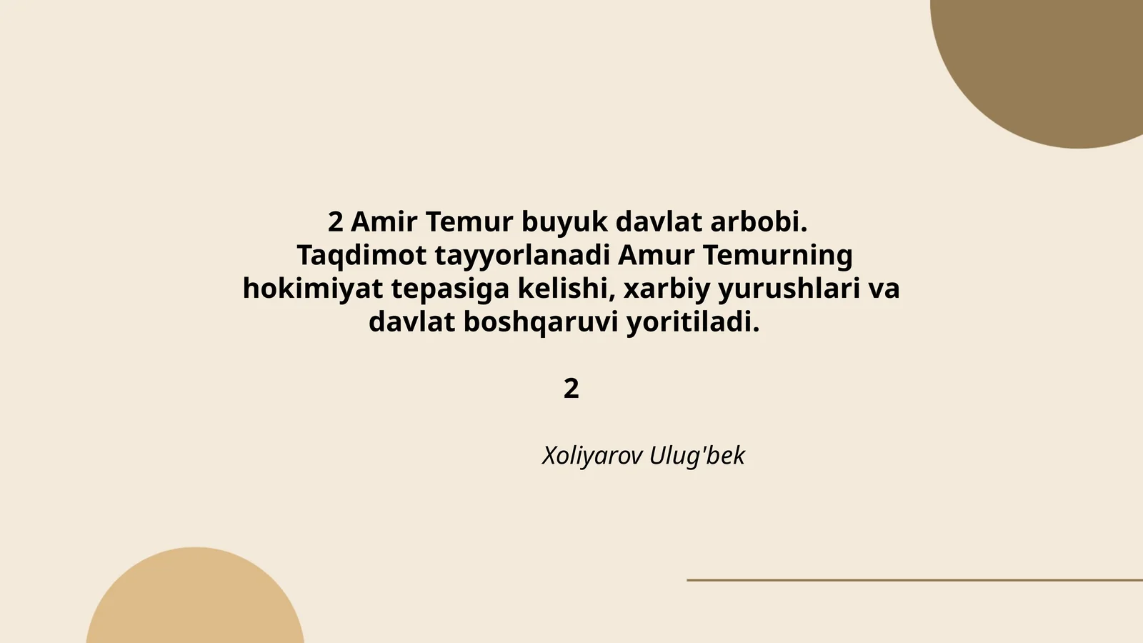 Amir Temur buyuk davlat arbobi