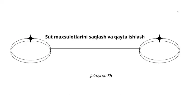 Sut maxsulotlarini saqlash va qayta ishlash