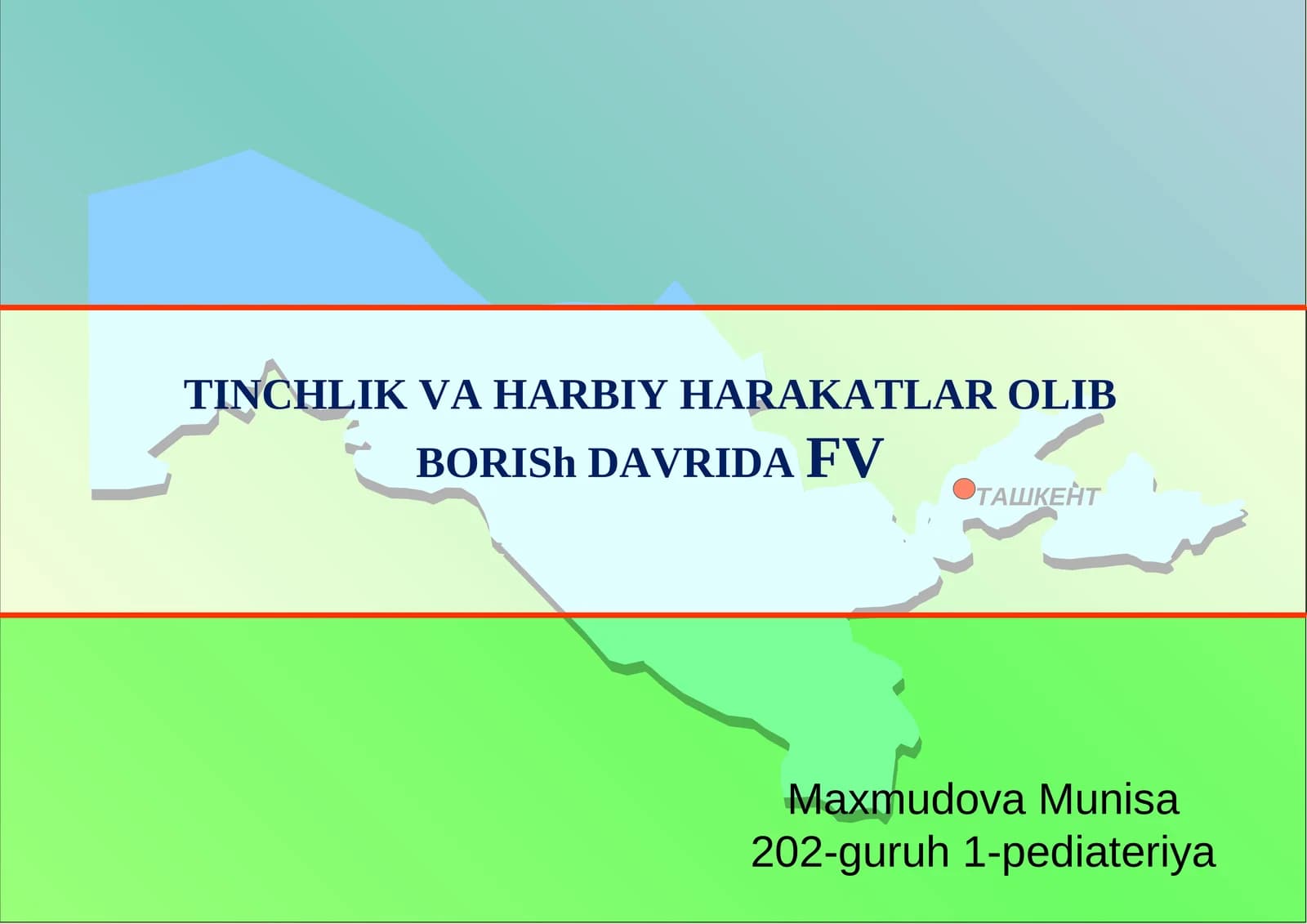 Tinchlik va harbiy harakatlar davrida FV
