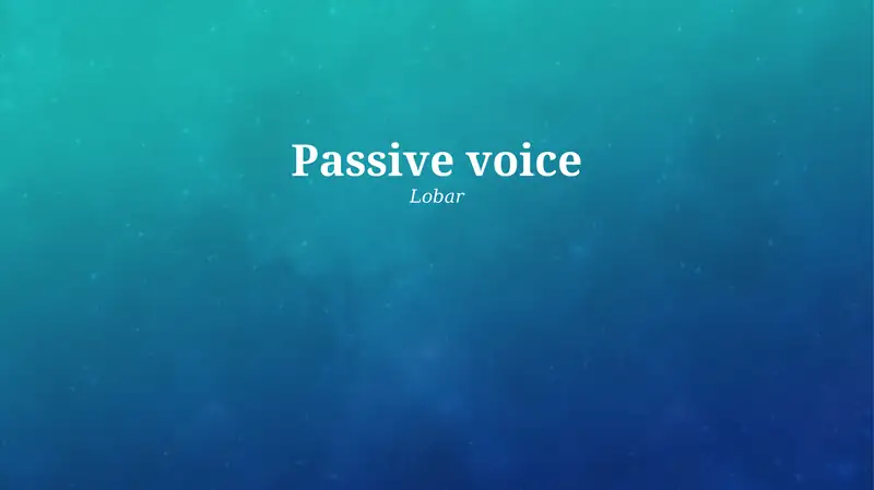 Passive voice
