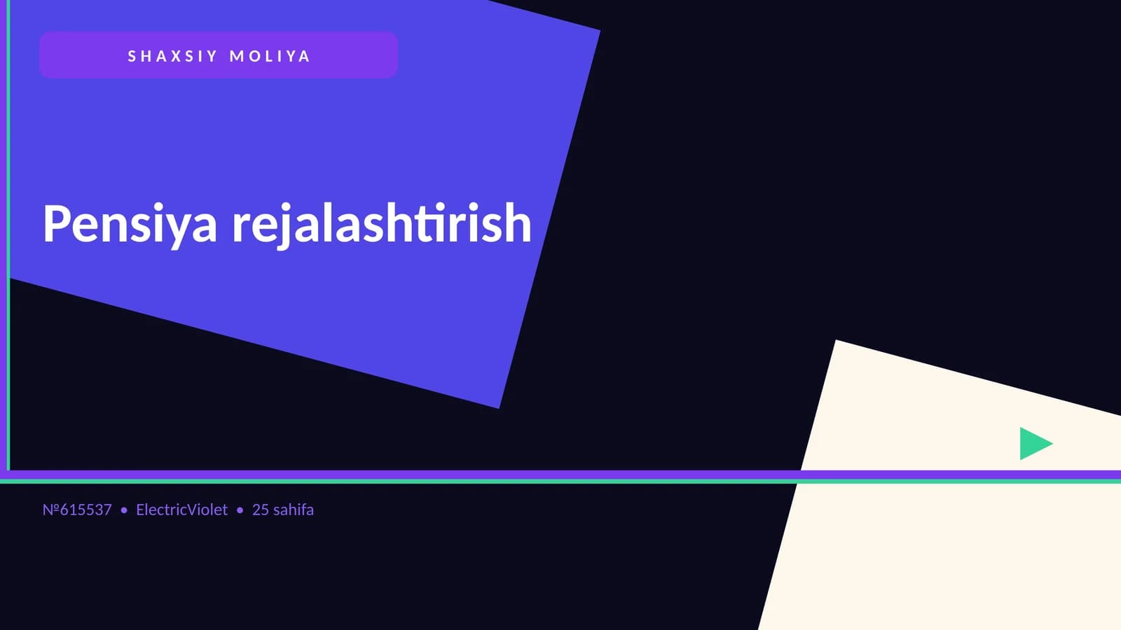Pensiya rejalashtirish