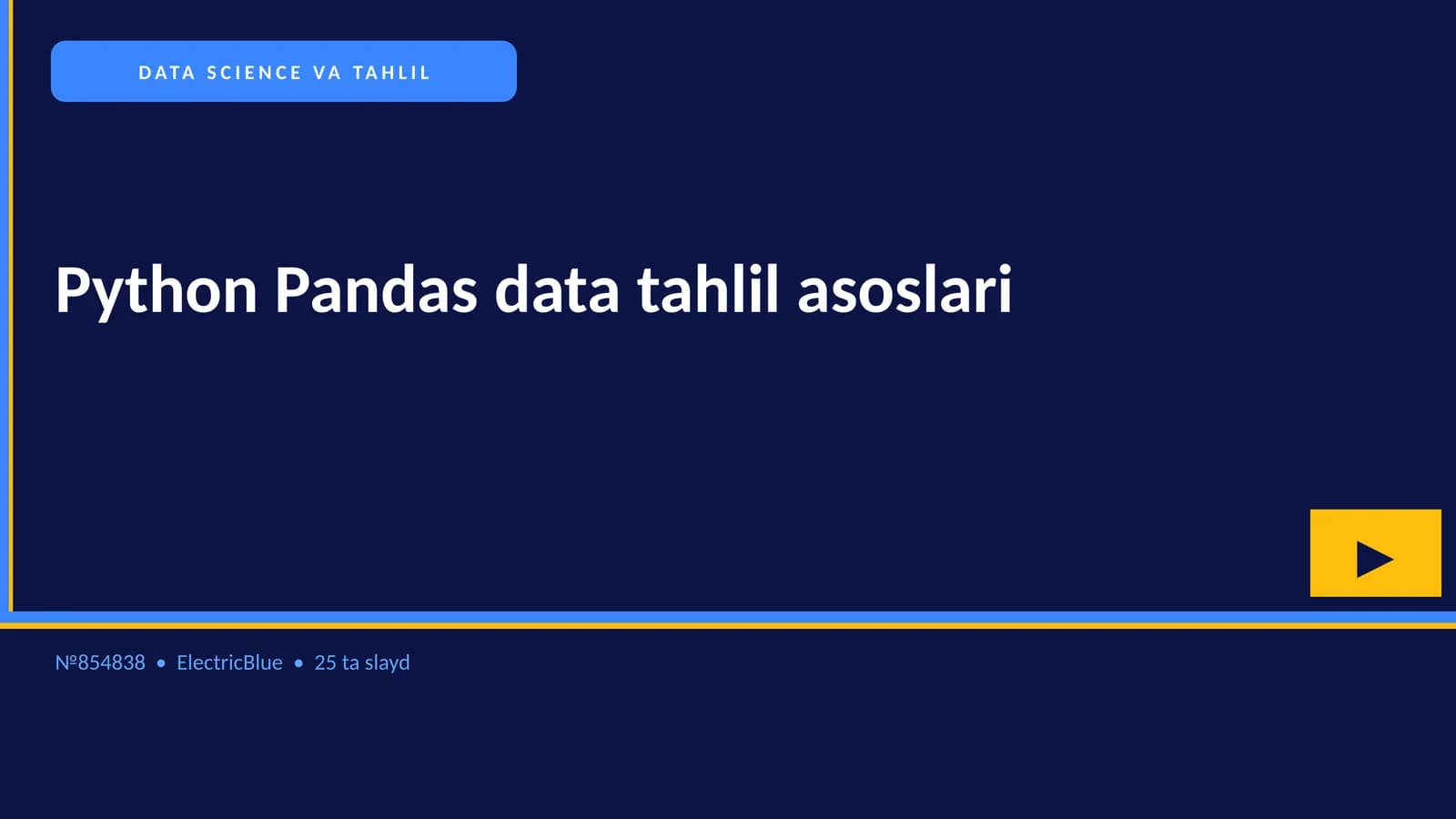 Python Pandas data tahlil asoslari