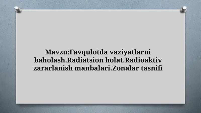 Radiatsiya sharoit
