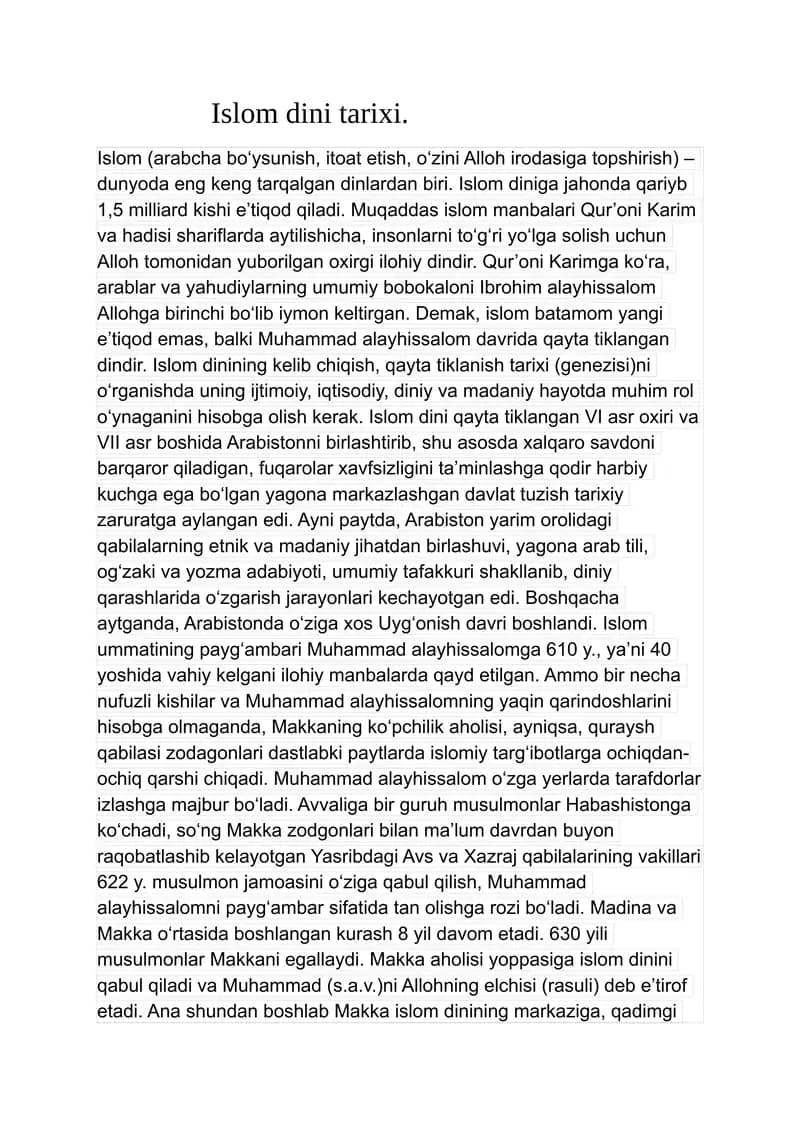 Islom dini tarixi