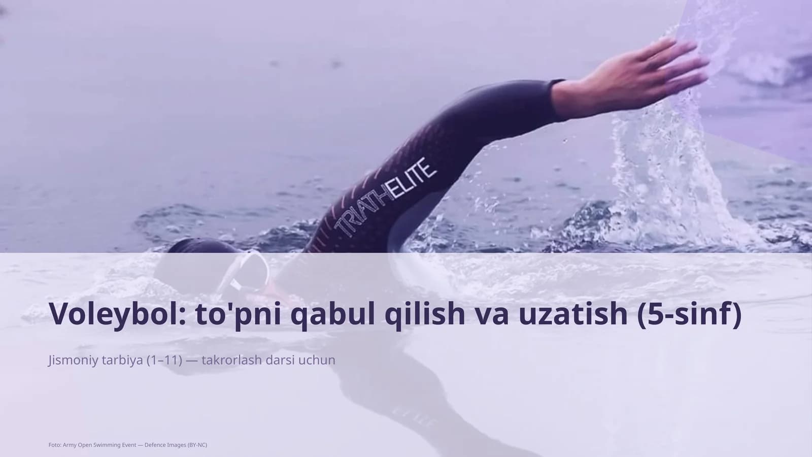 Voleybol: to'pni qabul qilish va uzatish (5-sinf)
