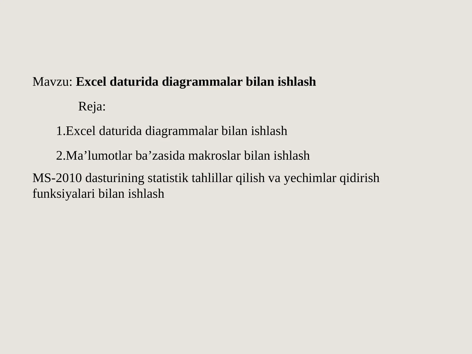 Exceldaturidadiagrammalarbilanishlash