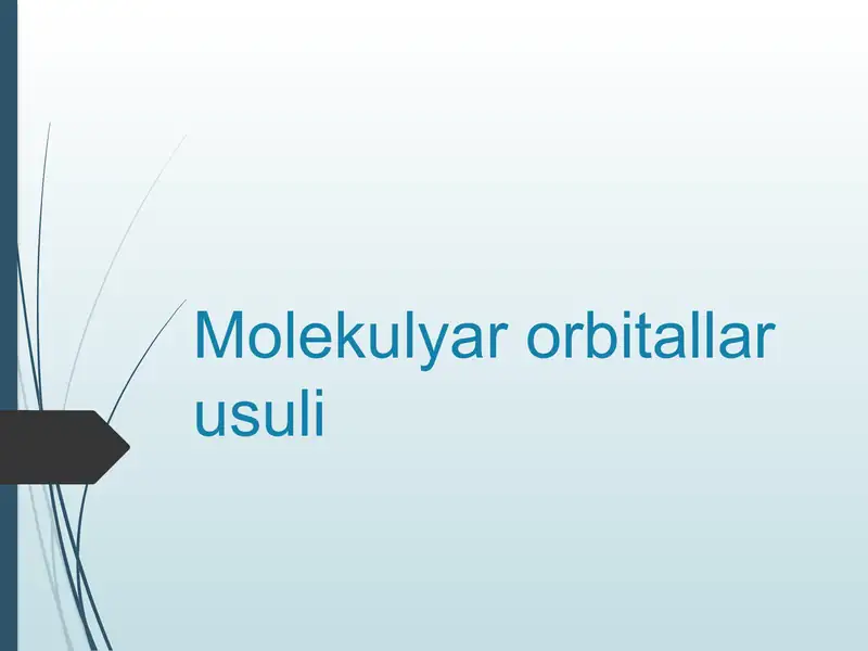 Molekulyar orbitallar usuli