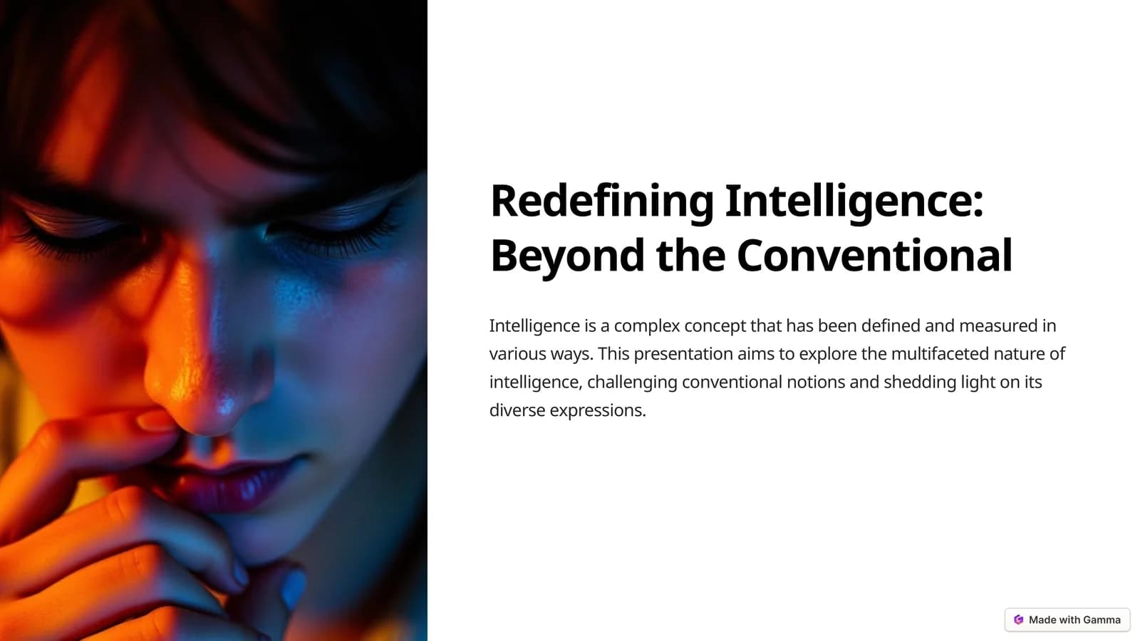 Redefining Intelligence Beyond the Conventional