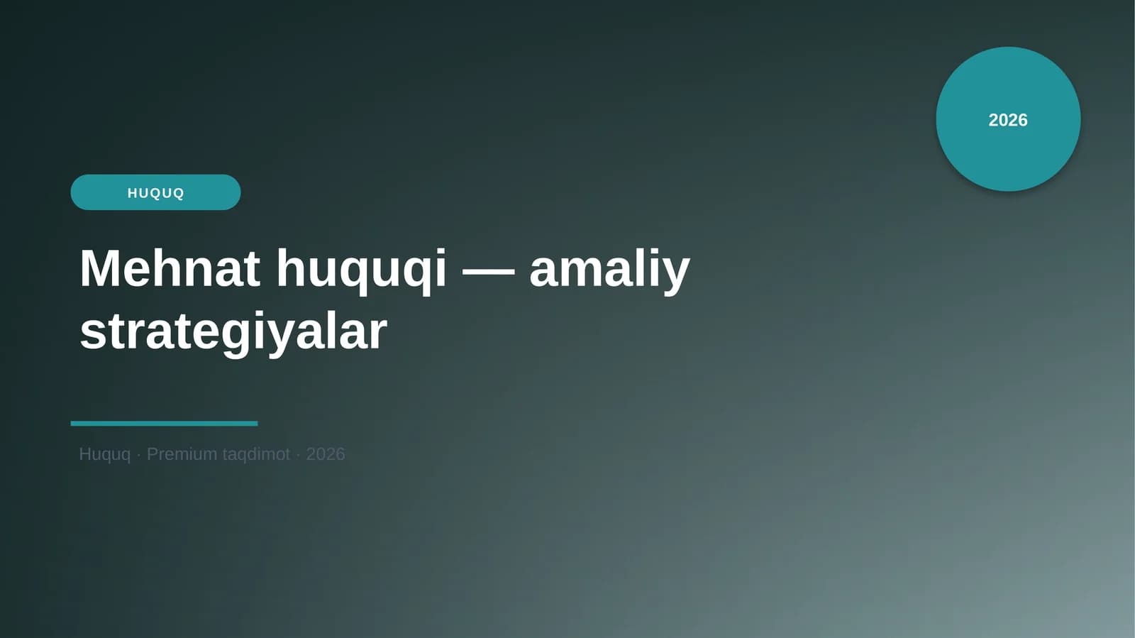 Mehnat huquqi — amaliy strategiyalar
