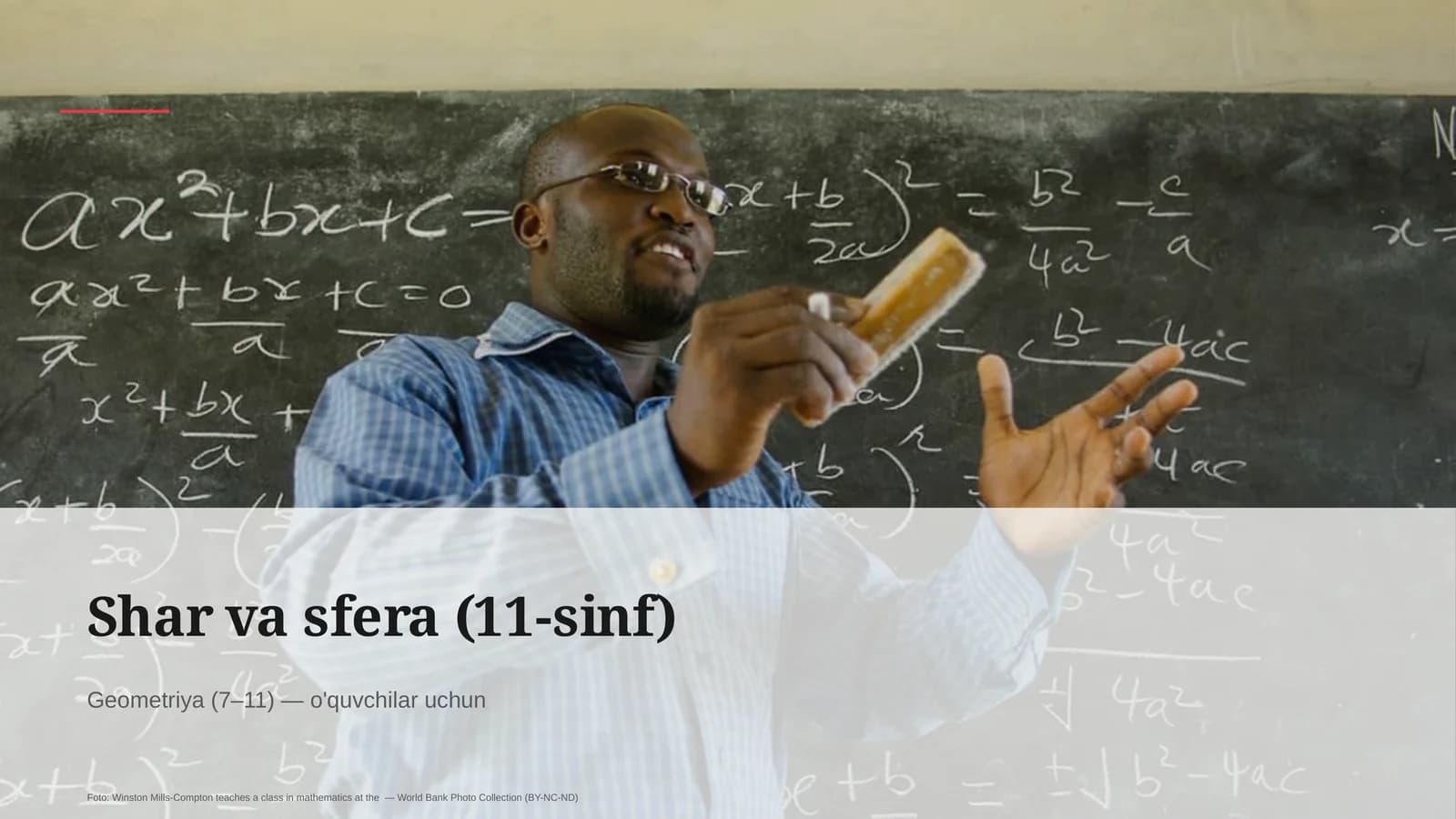 Shar va sfera (11-sinf)