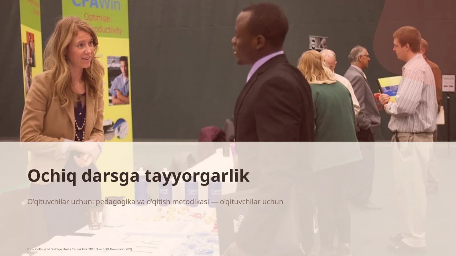 Ochiq darsga tayyorgarlik