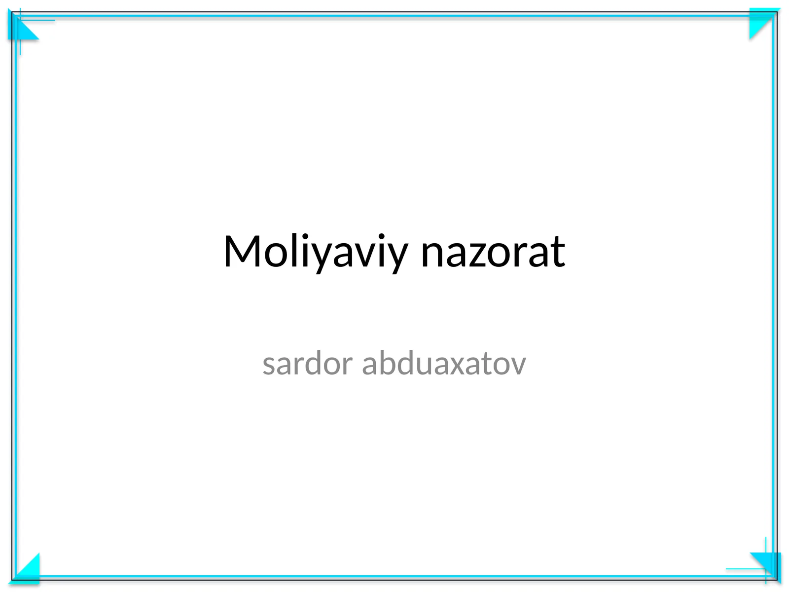 Moliyaviy nazorat