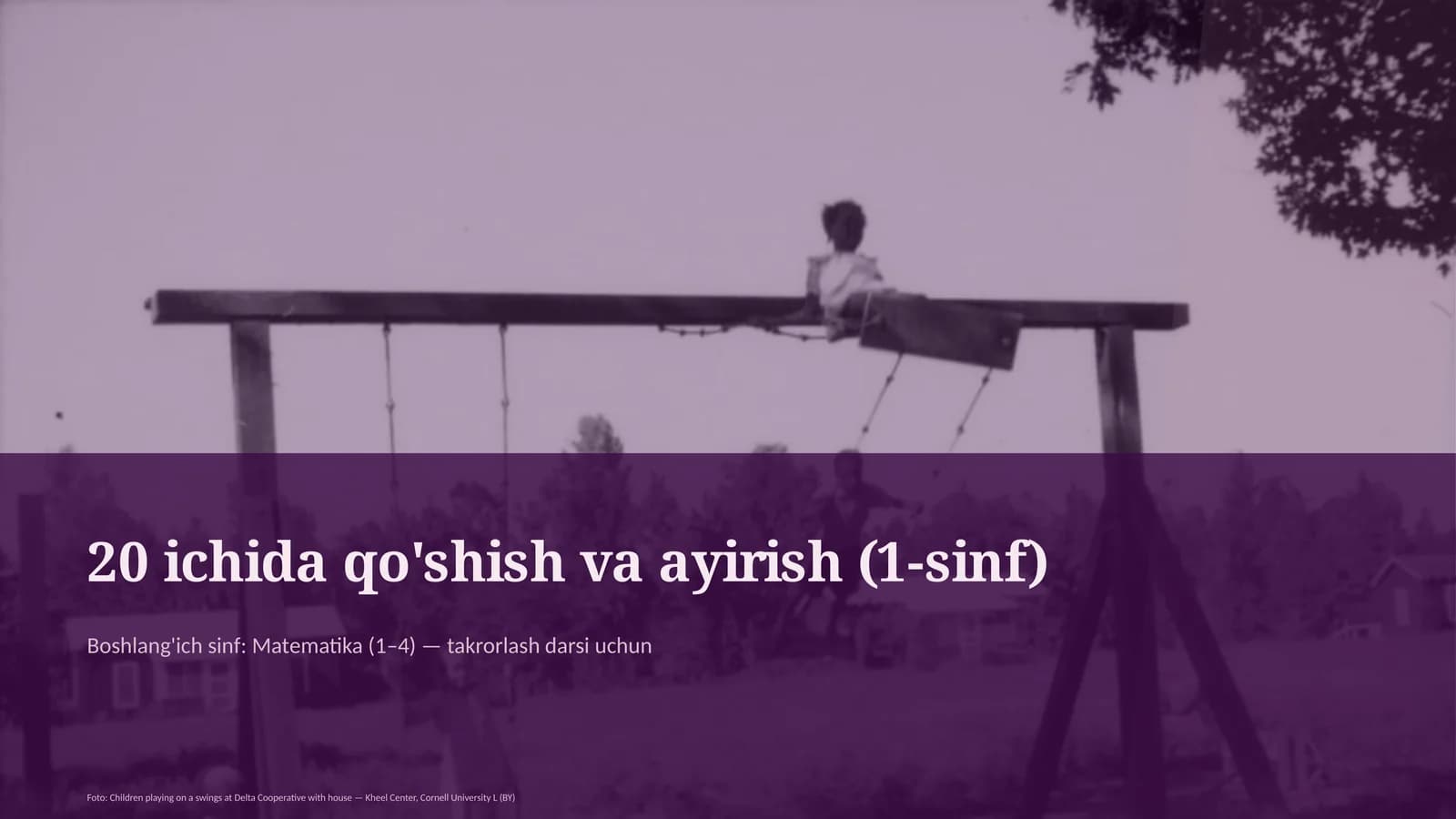 20 ichida qo'shish va ayirish (1-sinf)