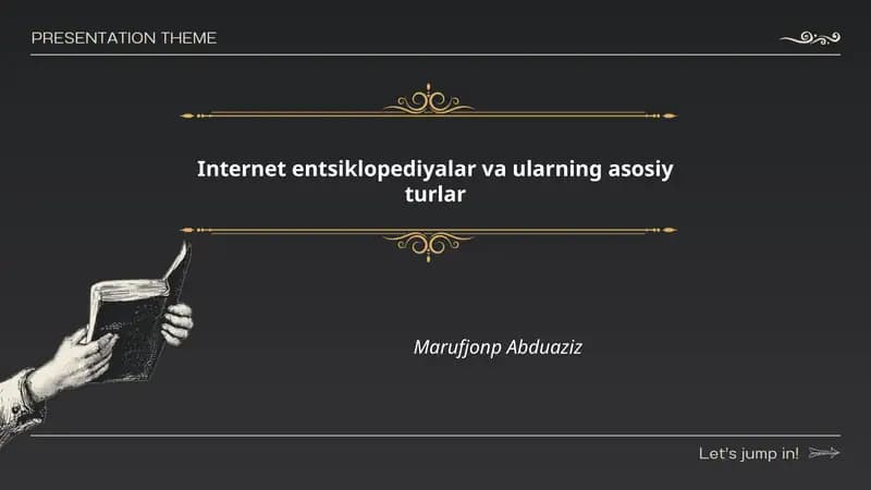 Internet entsiklopediyalar va ularning asosiy turlar