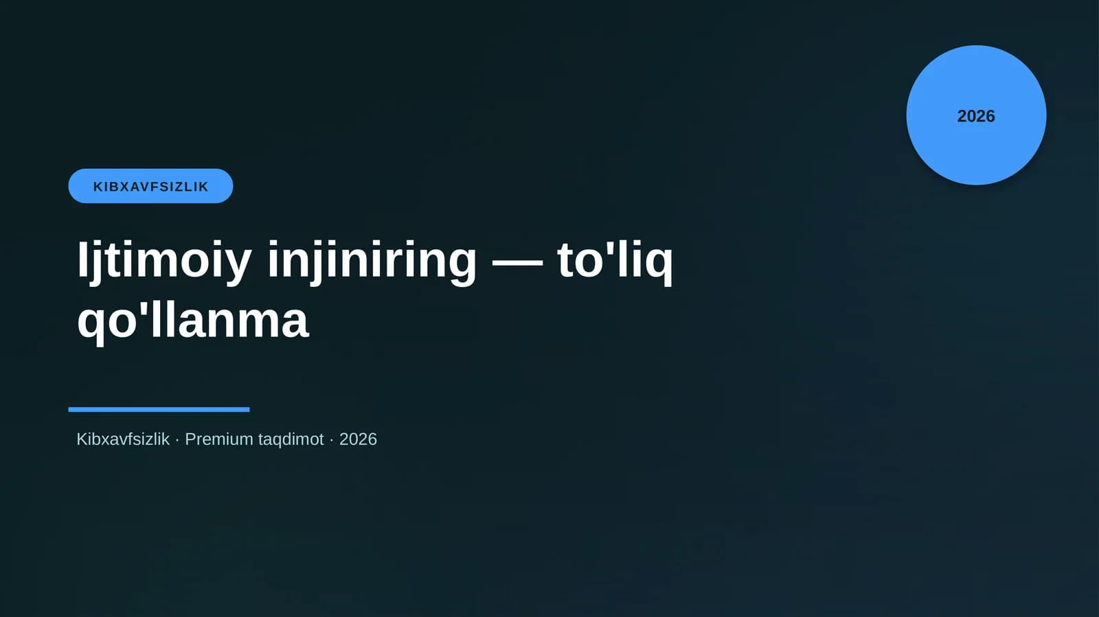 Ijtimoiy injiniring — to'liq qo'llanma