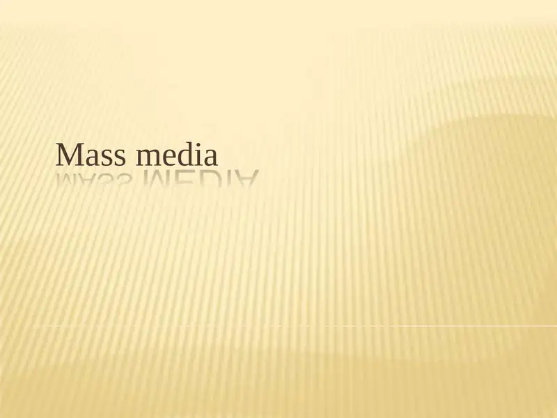 Massmedia