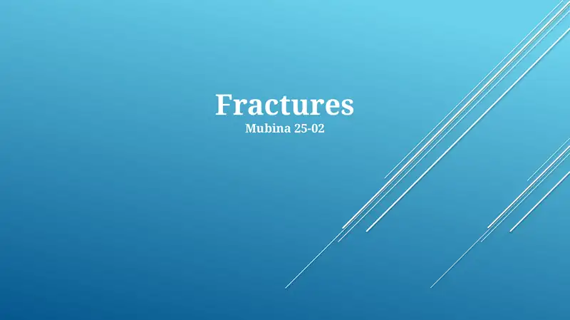 Fractures