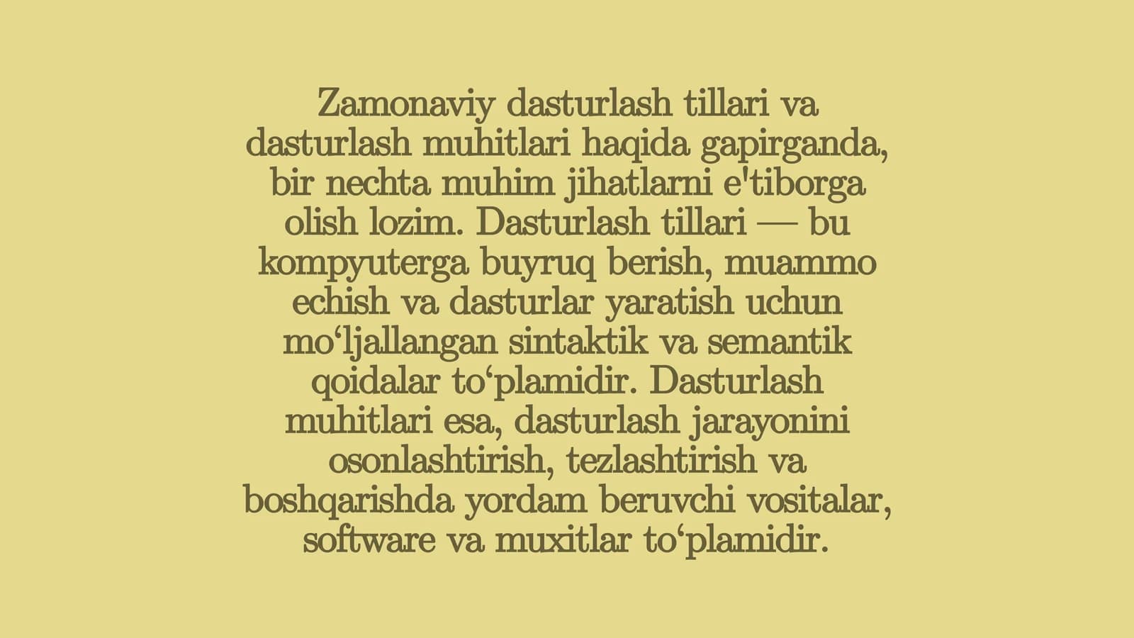 Dasturlash tillari
