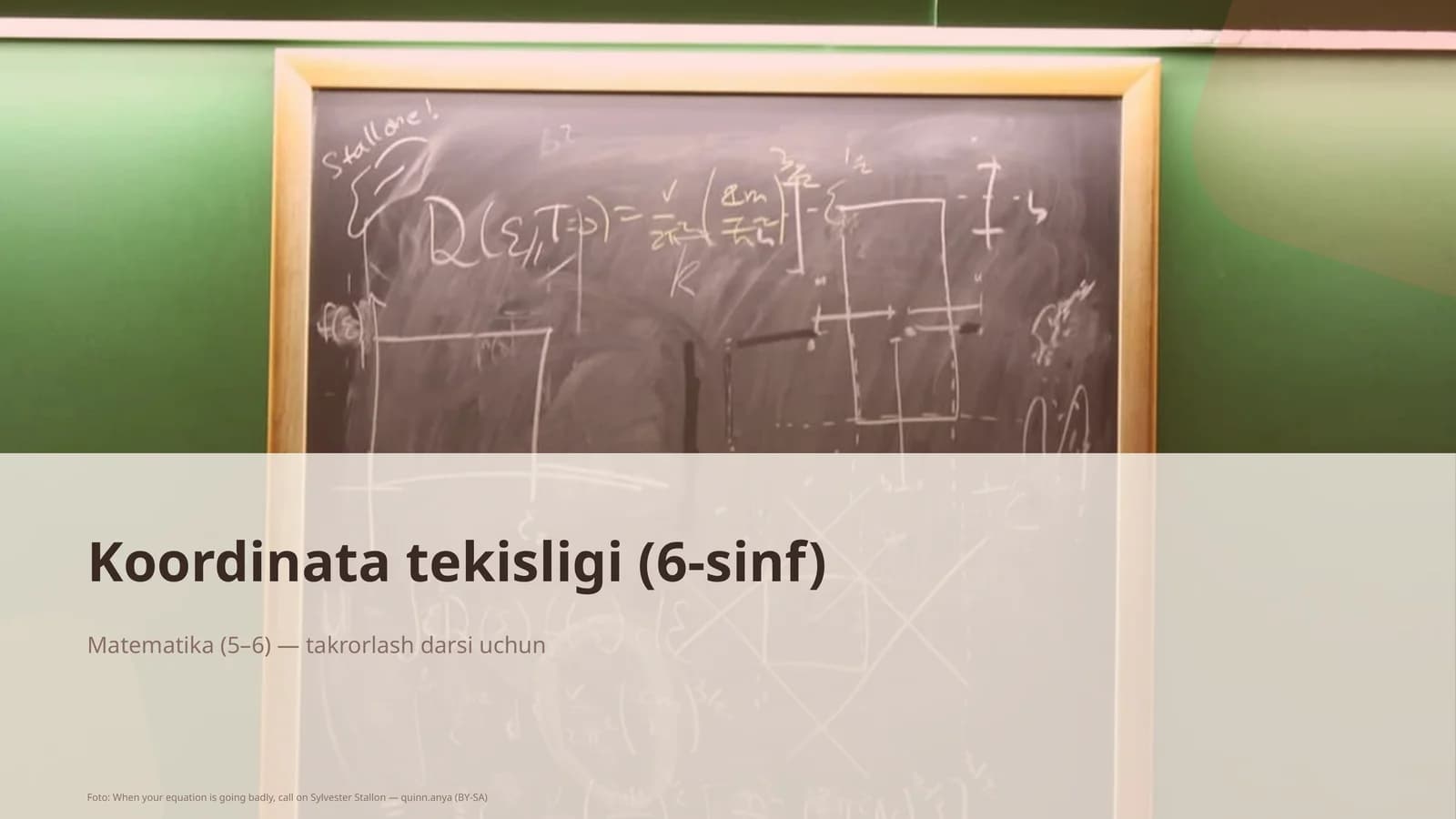 Koordinata tekisligi (6-sinf)