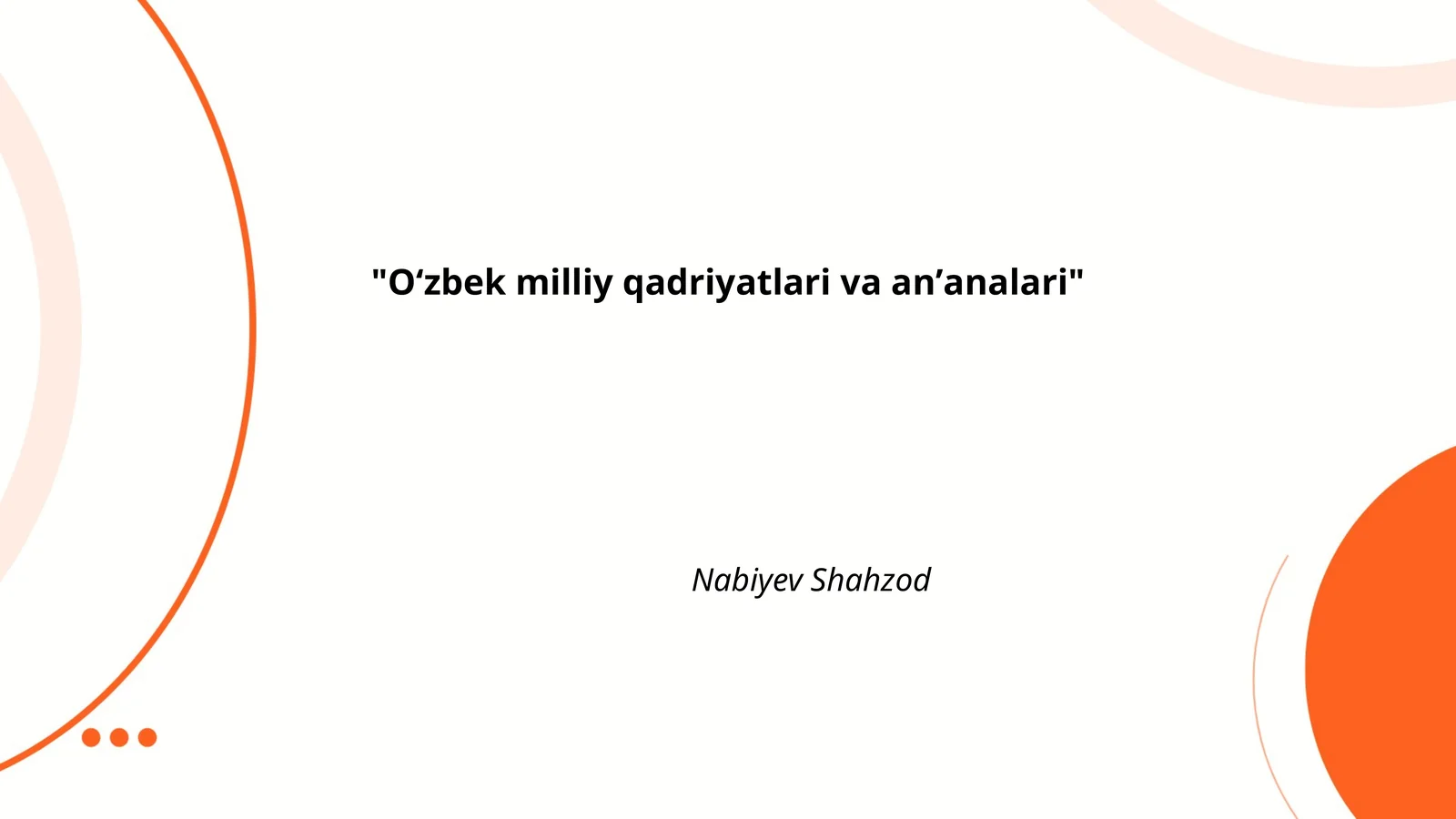 Oʻzbek milliy taomlari