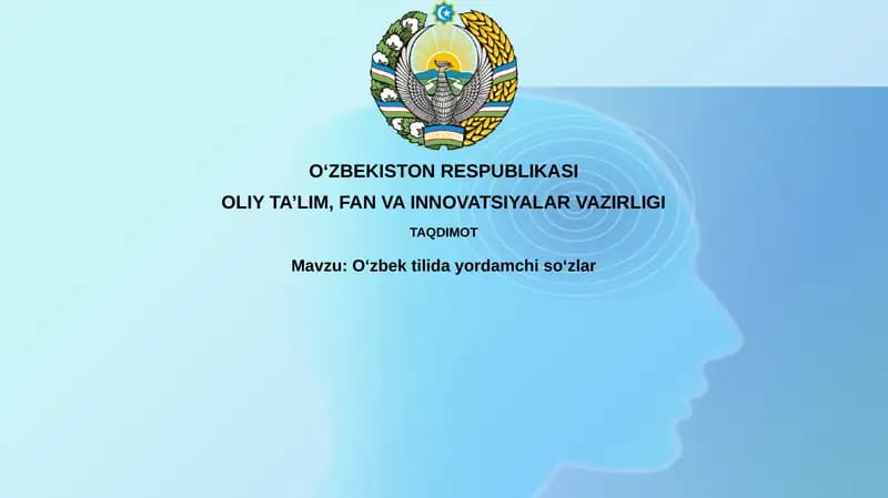 Oʻzbektilidayordamchisoʻzlar