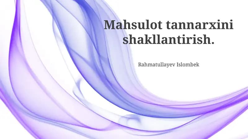 Xom ashyo tanlash