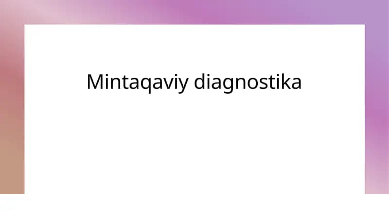 Mintaqaviydiagnostika
