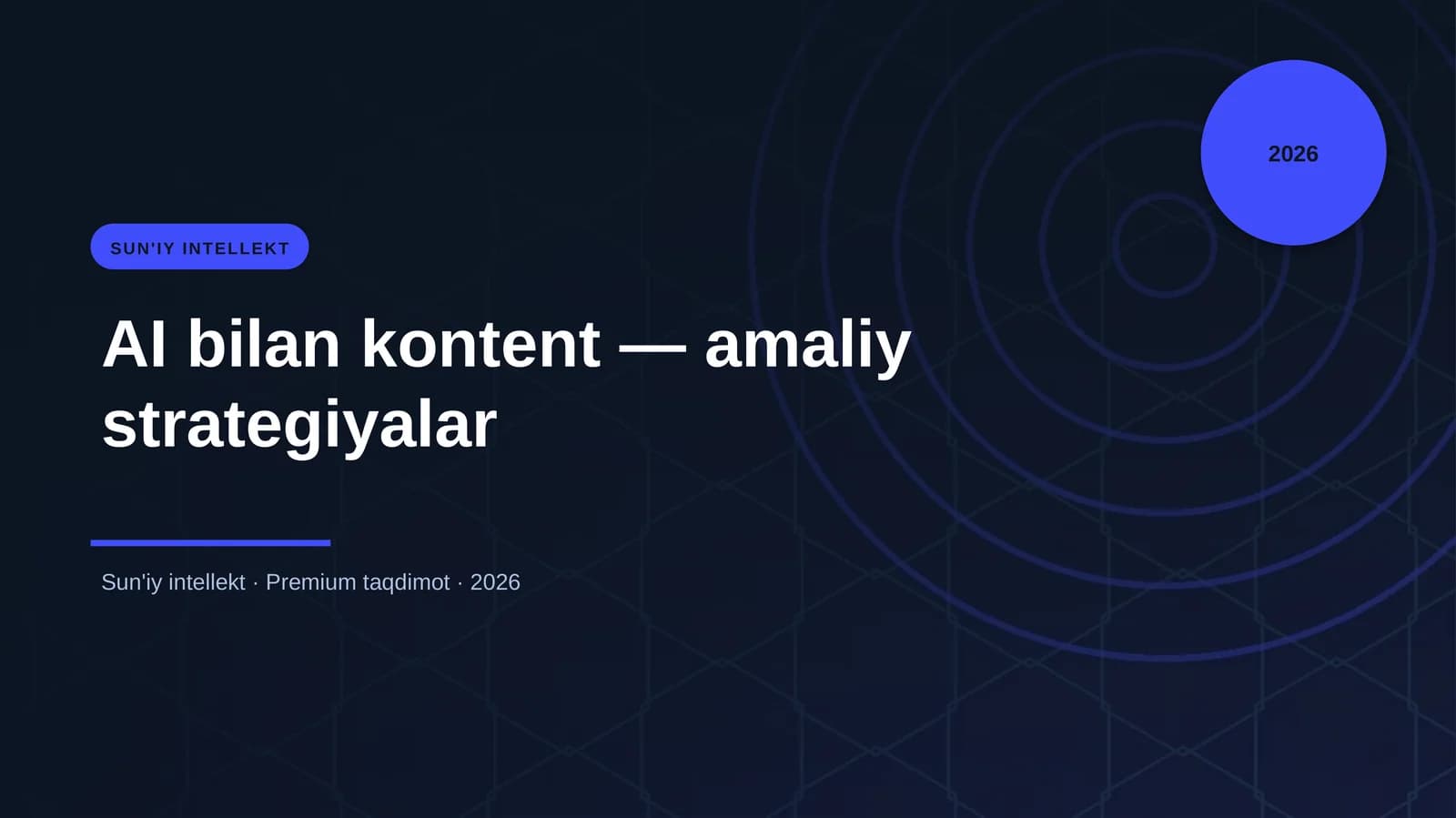 AI bilan kontent — amaliy strategiyalar