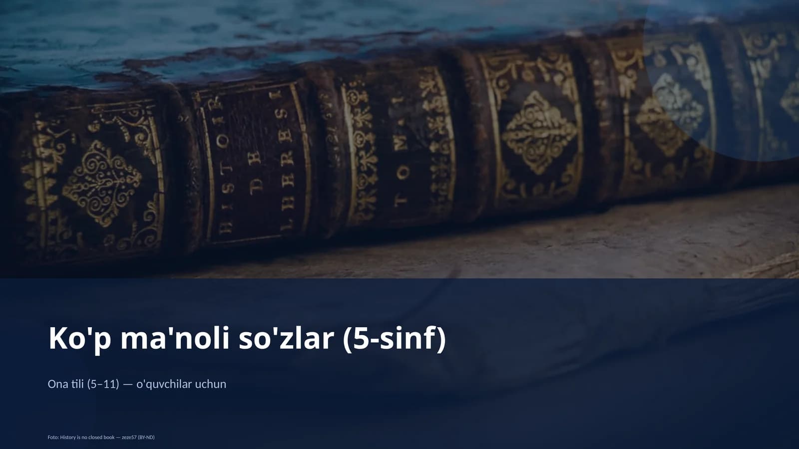 Ko'p ma'noli so'zlar (5-sinf)