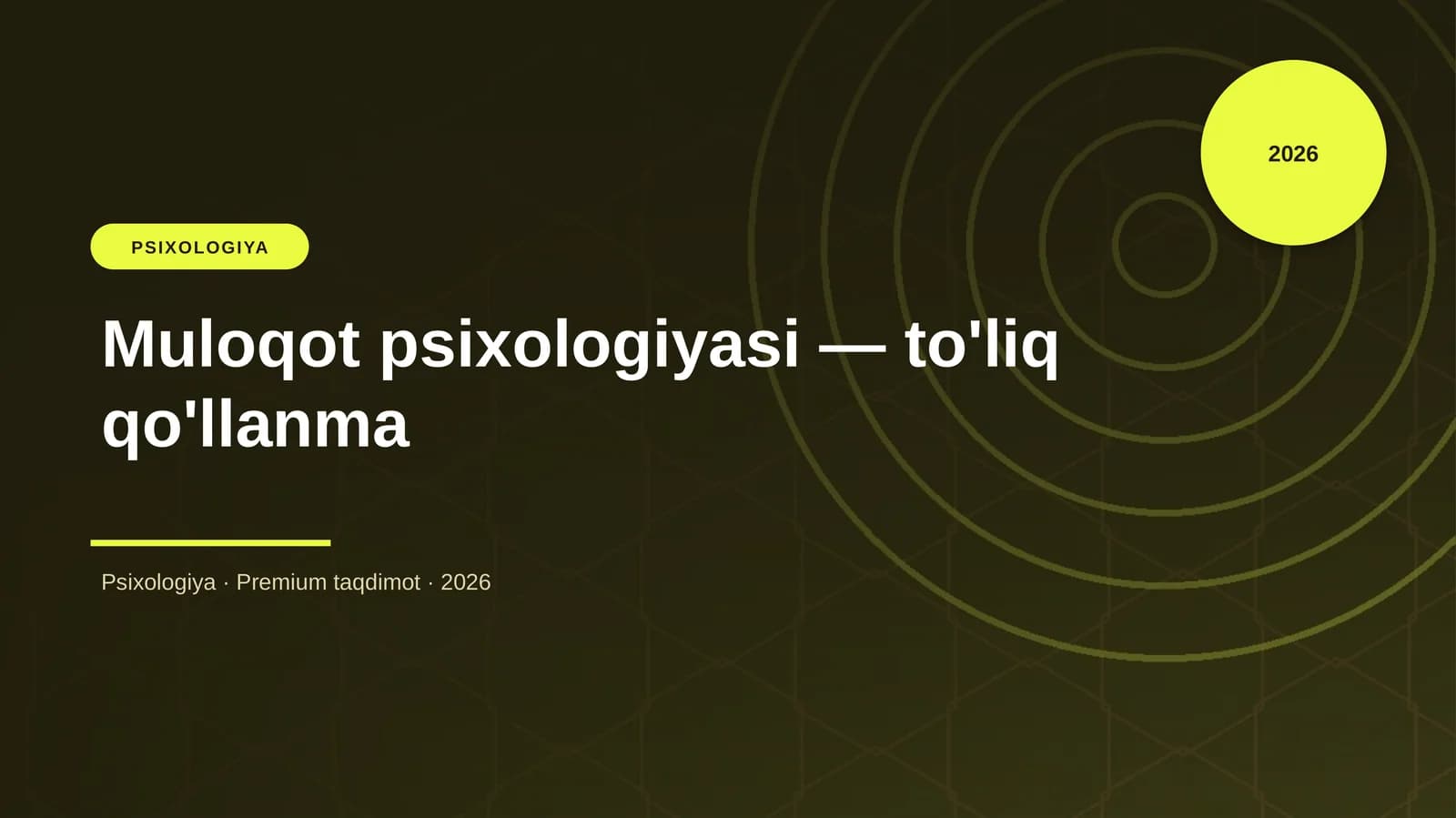 Muloqot psixologiyasi — to'liq qo'llanma