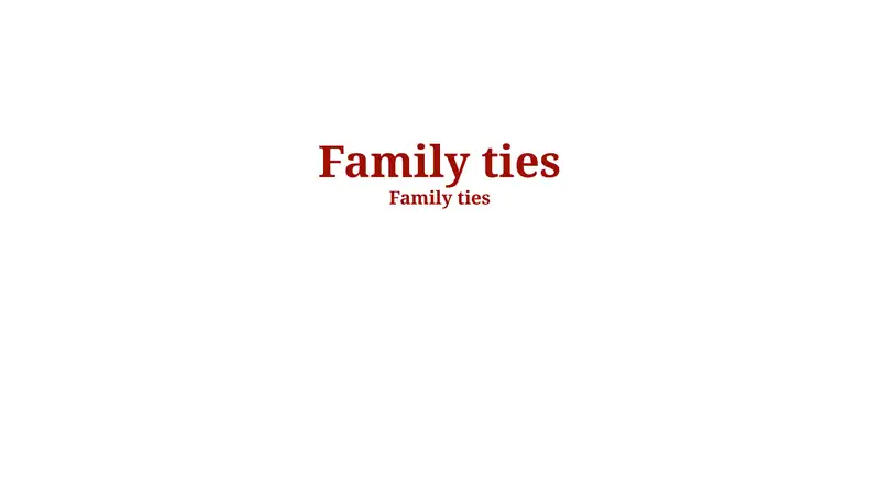Family ties