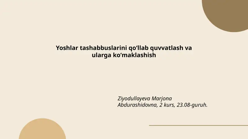 Ta'lim va malaka oshirish imkoniyatlari