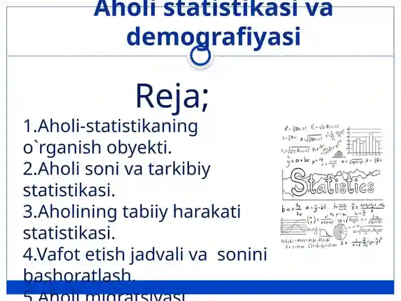 Aholi statistikasi va demografiyasi