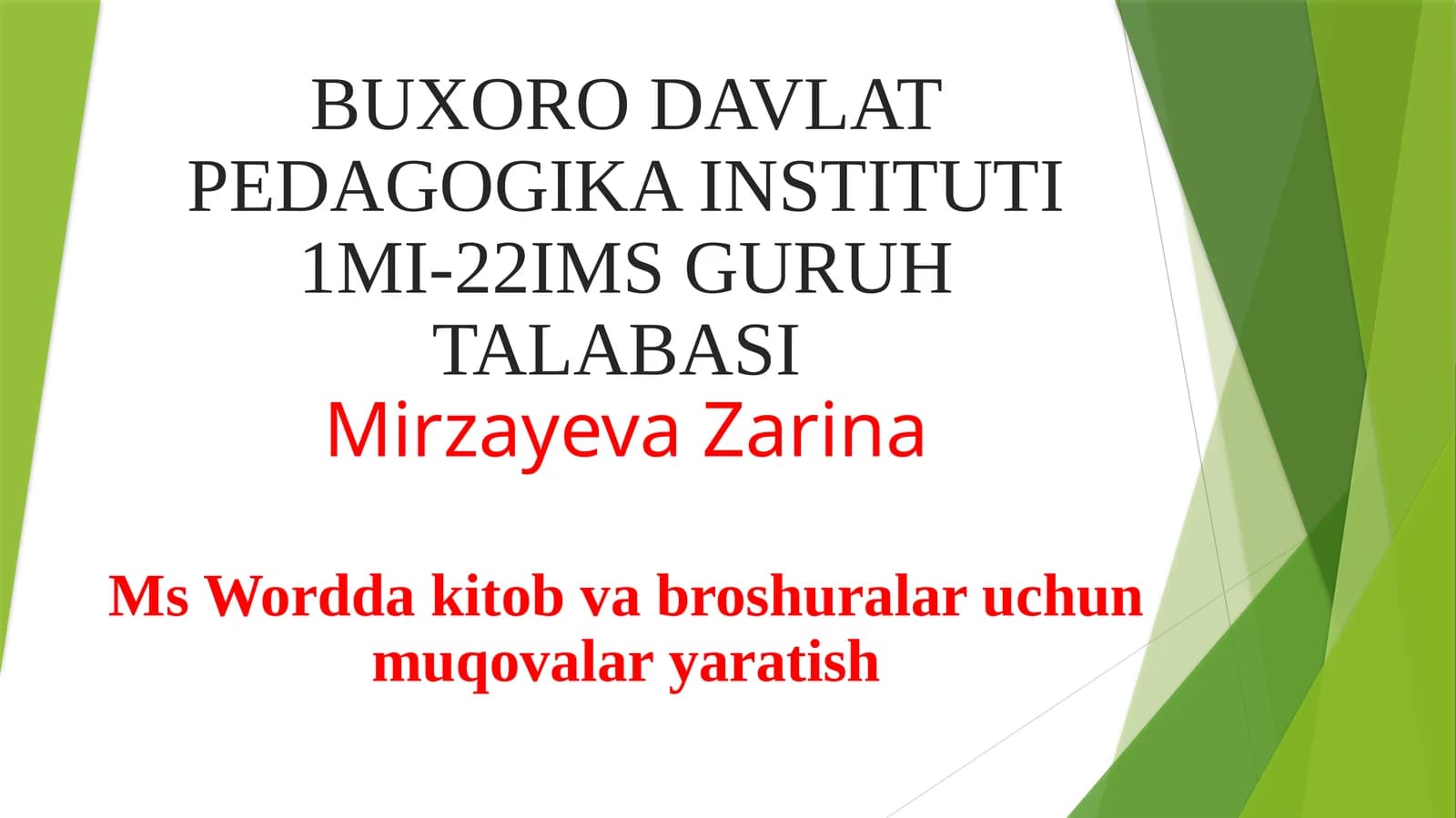 Muqovalar yaratish