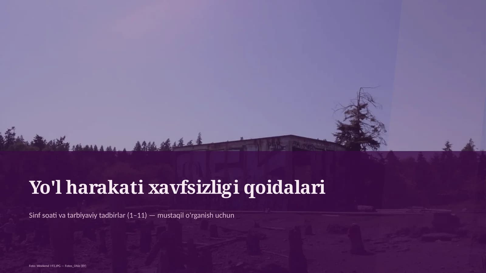Yo'l harakati xavfsizligi qoidalari