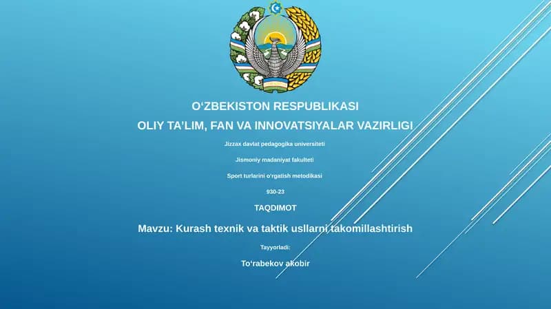 Sport turlarini oʻrgatish metodikasi