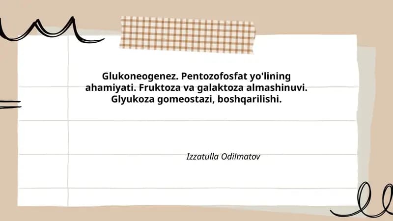 Glukoneogenez