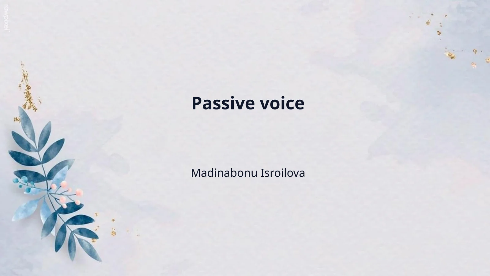 Passive voice