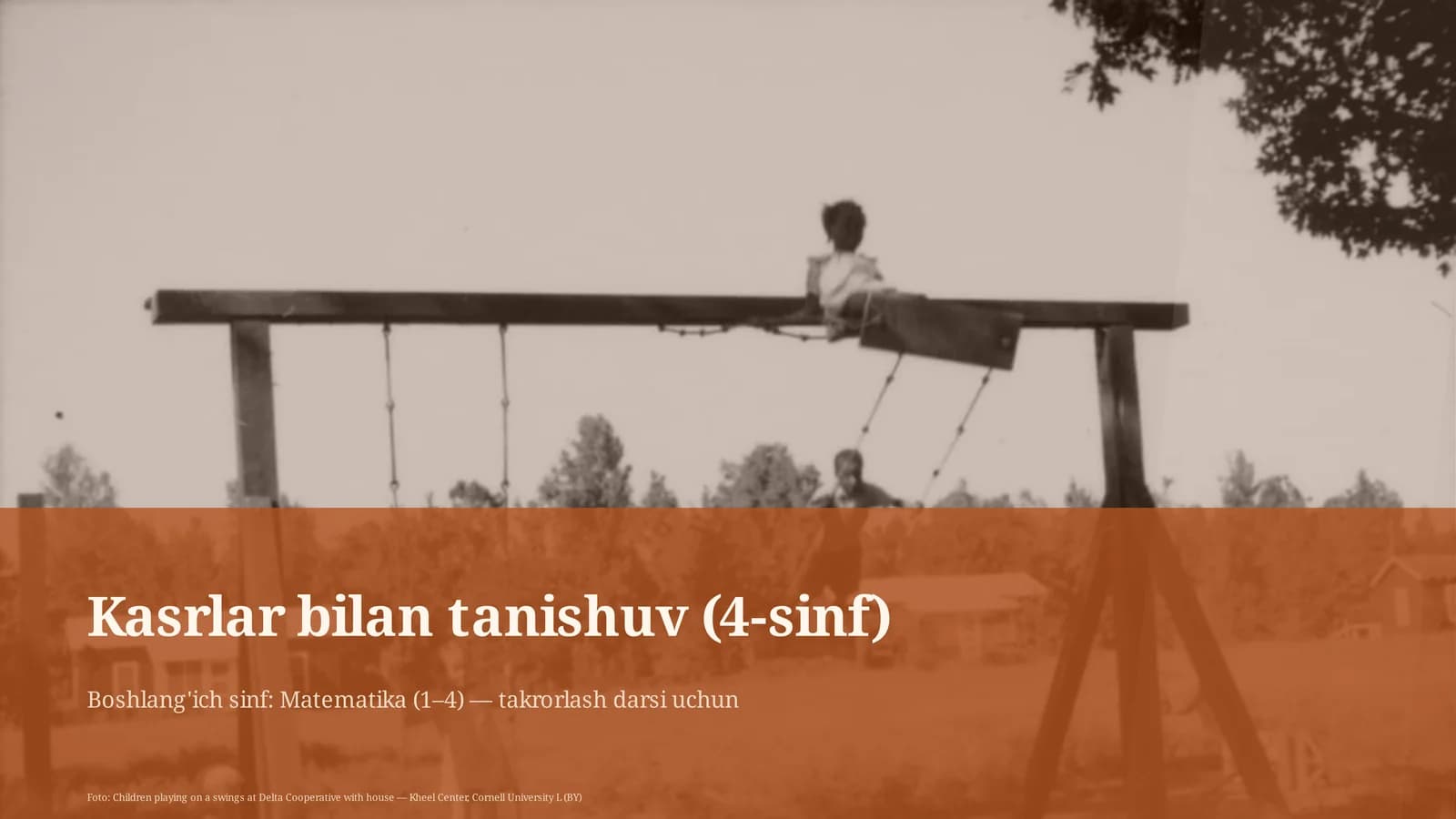 Kasrlar bilan tanishuv (4-sinf)